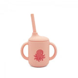 Bicchiere con cannuccia in silicone